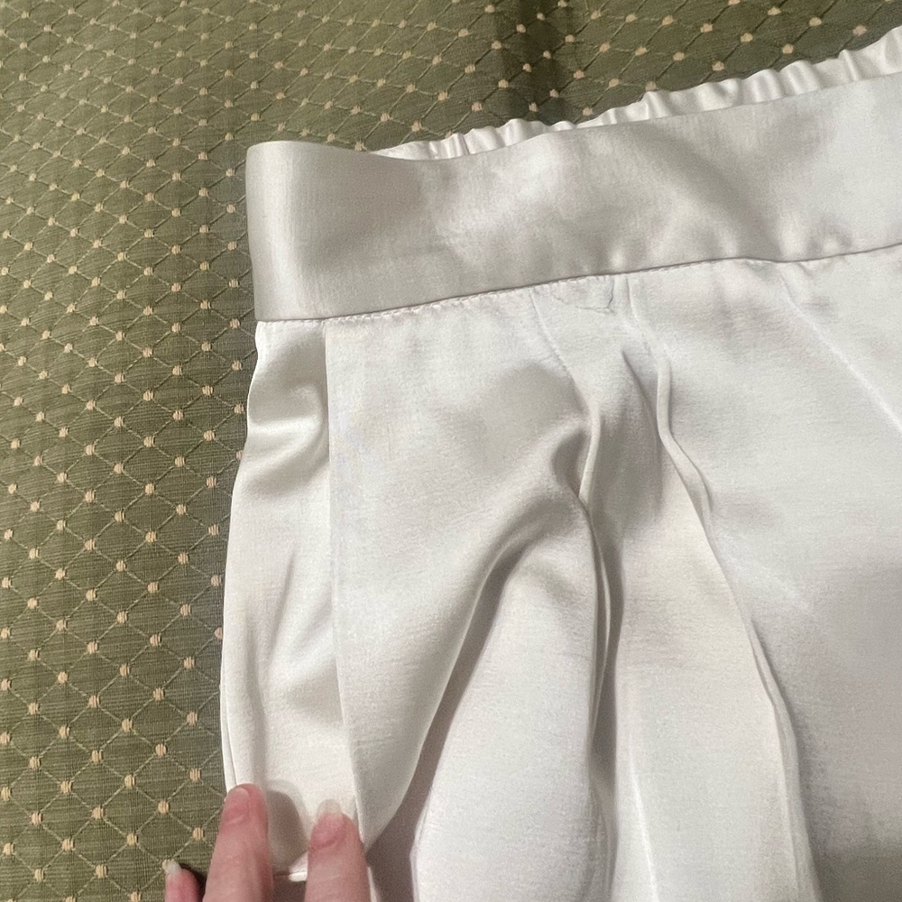 Vince Camuto Womens Pleated-Waist Casual Wide Leg Pants, Pearl Ivory, Size 8 - Picture 5 of 13